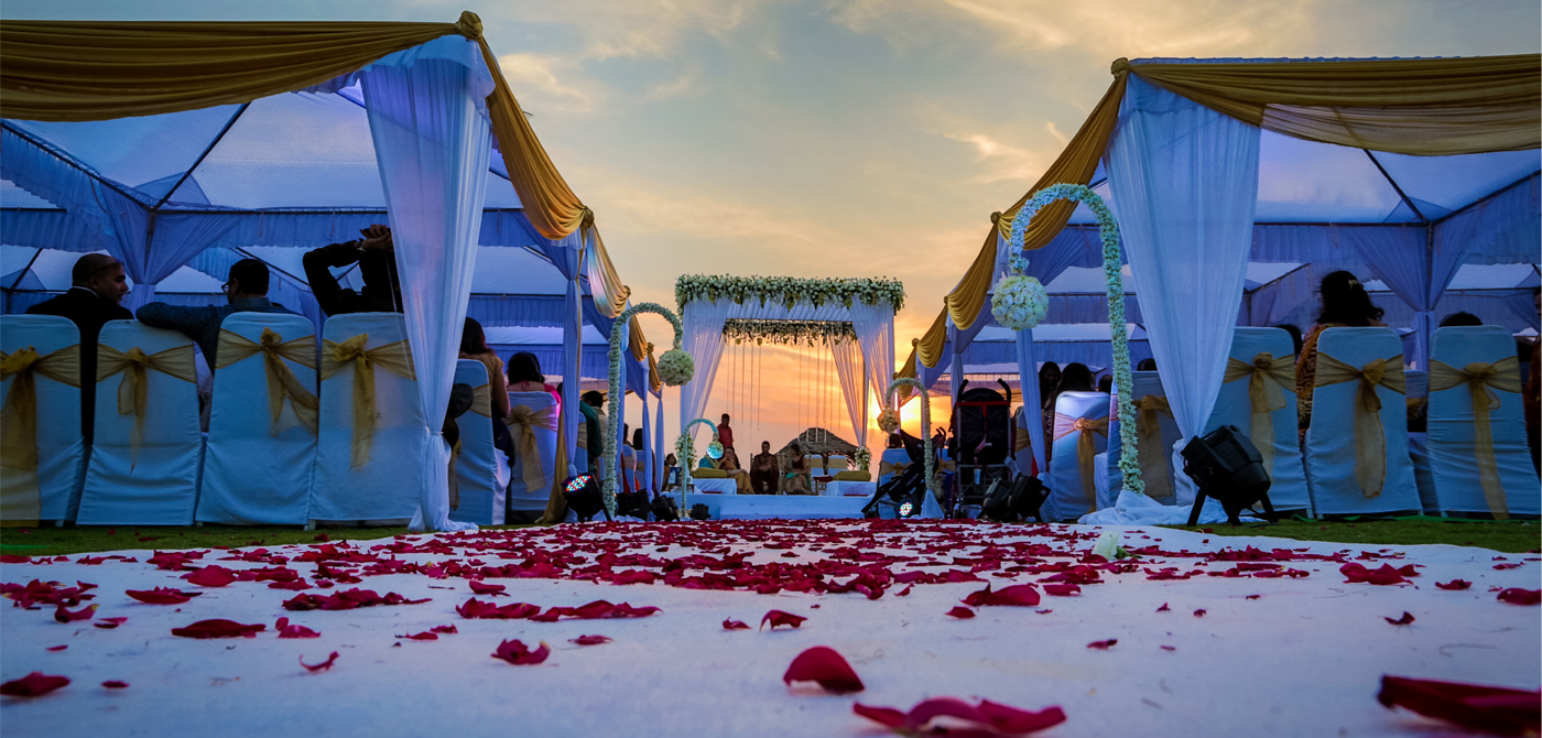 Sunset Wedding on the Beach in Goa