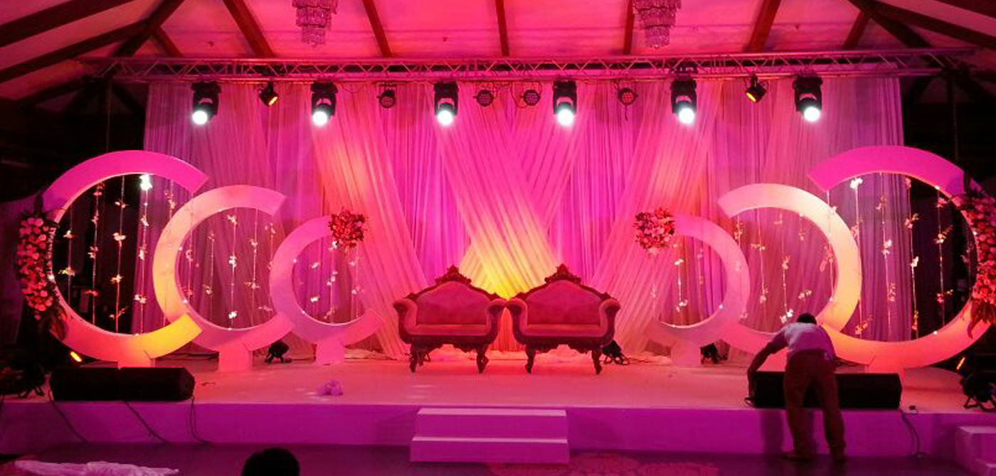 Elegant Wedding Reception Backdrop