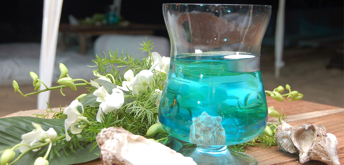 Romantic Beach Theme Wedding Centerpiece